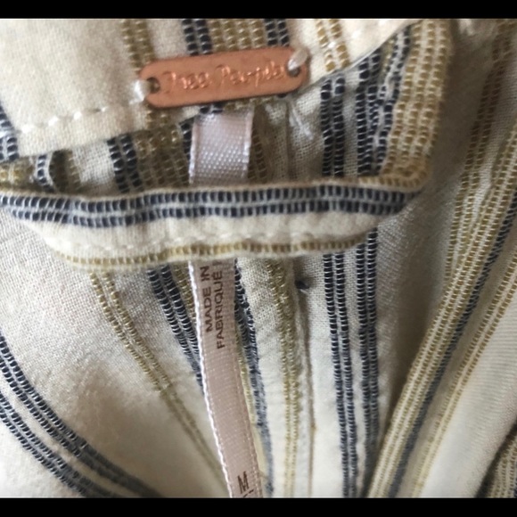 Free People Sweet Melody Natural Stripe Trench M size - Picture 7 of 7